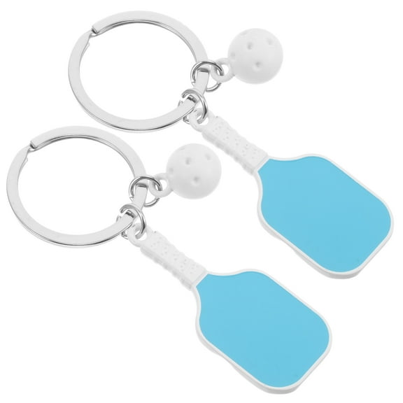 DRAFIDEEP 2-Pack Sports Keychain Set Zinc Alloy Mini Charm for Pickleball Fans Holiday
