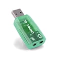 thumbnail image 3 of 2X USB Sound Card External Sound Card USB to 3.5Mm Stereo Audio Adapter for Win 7 8 Android Speaker Laptop Headset Green, 3 of 3