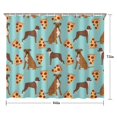 thumbnail image 5 of Boxer Dog Pitbull Terriers Dog and Pizza Shower Curtain 84"x72" ,Bathroom Decorative Shower Curtains Set with 12 Hooks,Modern Waterproof Washable Shower Curtain, 5 of 6
