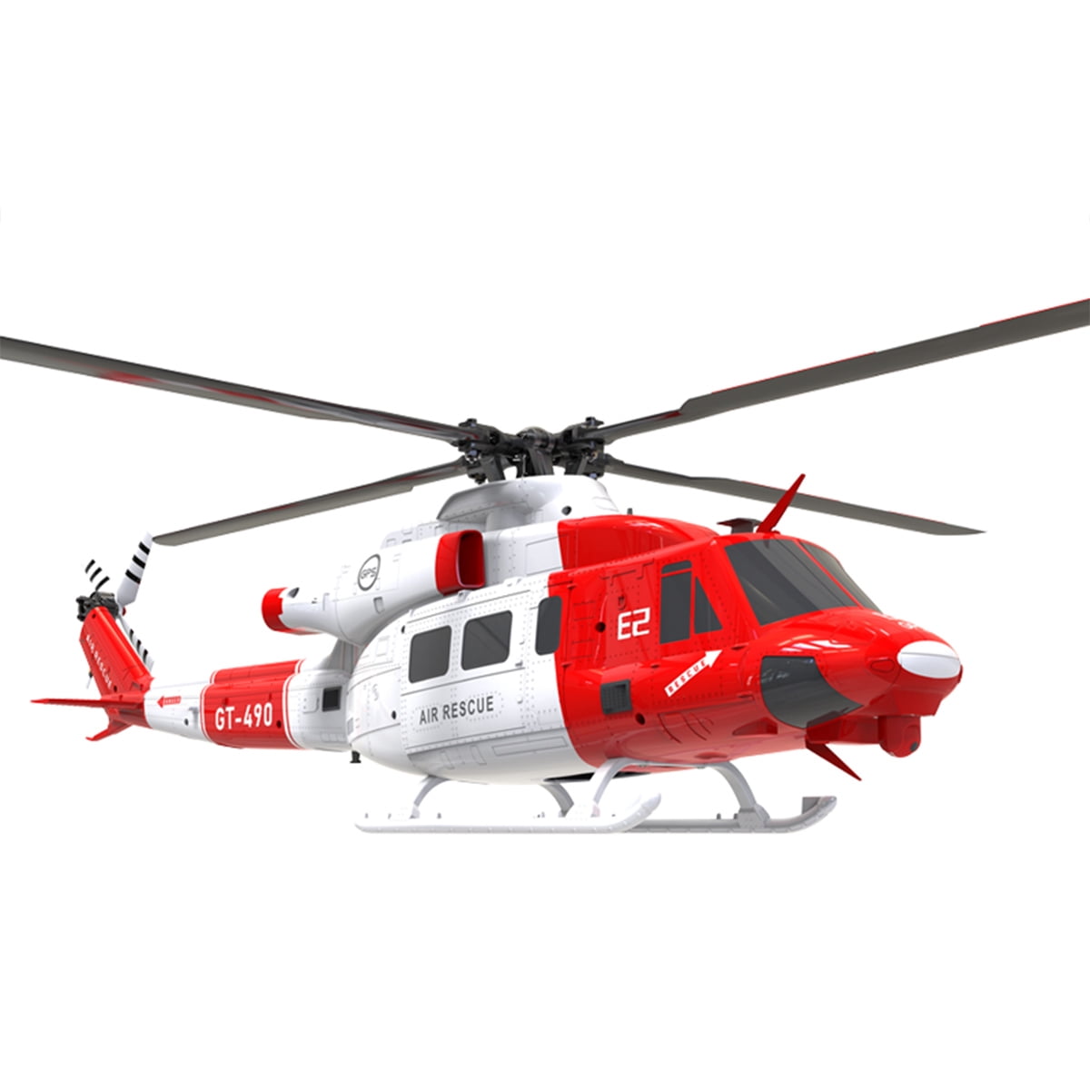 Remote Control Helicopter with GPS, E2 UH-1Y 2.4G 6CH Dual Brushless Direct Drive RC Simulation Helicopter Model with Lidar Positioning, Military RC Aircraft Outdoor