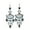 Blue, variant on Eosunjian 1 Pair Dangle Earrings Bohemian Retro Ethnic Style Long Tassel All-match Decoration Faux Crystal Women Hollow Fan-shaped Drop Earrings Jewelry Gift for Dating Black