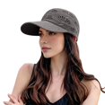 thumbnail image 4 of Women's Baseball Cap Breathable Mesh Versatile Summer Outdoor Sun Baseball Cap Wide Brim Hats for Women Gray, 4 of 4