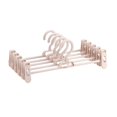 thumbnail image 1 of 10pcs Pants Hangers Plastic Space Saving Non-slip Skirt Hangers With Clips, 1 of 5