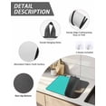 thumbnail image 3 of Stove Top Covers for Electric Stove, Turquoise Glass Stovetop Cover Protector, Modern Pure Turquoise Induction Cooktop Protector Oven Mat for Kitchen Countertop 24"x21", 3 of 8