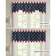thumbnail image 5 of Tie Up Valance Curtain for Kitchen,Independence Day Patriotic Stars on Blue Rod Pocket Short Curtains Adjustable Tie-Up Shade Valances,Red White Stripes Border Window Treatment for Bathroom Bedroom, 5 of 7