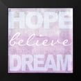 thumbnail image 2 of Greene, Taylor 12x12 Black Modern Framed Museum Art Print Titled - Hope Believe Dream Plum, 2 of 5