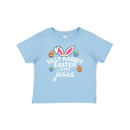 

Inktastic Silly Rabbit Easter is for Jesus with Bunny Head and Easter Eggs Gift Baby Boy or Baby Girl T-Shirt