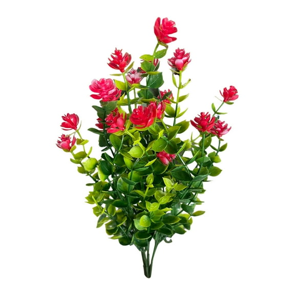 Tkrady 12 Bundles Artificial Flowers Outdoors Flower For Indoors Flowers In Bulk Silk Flowers For Home Wedding Window Garden Porch Box Decoration