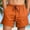 Orange, variant on Zedker Shorts for Mens Cotton Linen Shorts Stretch Summer Beach Shorts Casual Drawstring 7inch Inseam Shorts Army Green L