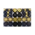 thumbnail image 2 of 100 Pack Black and Gold Christmas Tree Ornaments Set 2.36in Shatterproof Decorative Balls with Glitter Matte Glossy and Hollow Patterns Assorted Holiday Party Seasonal Home Xmas Decor, 2 of 6