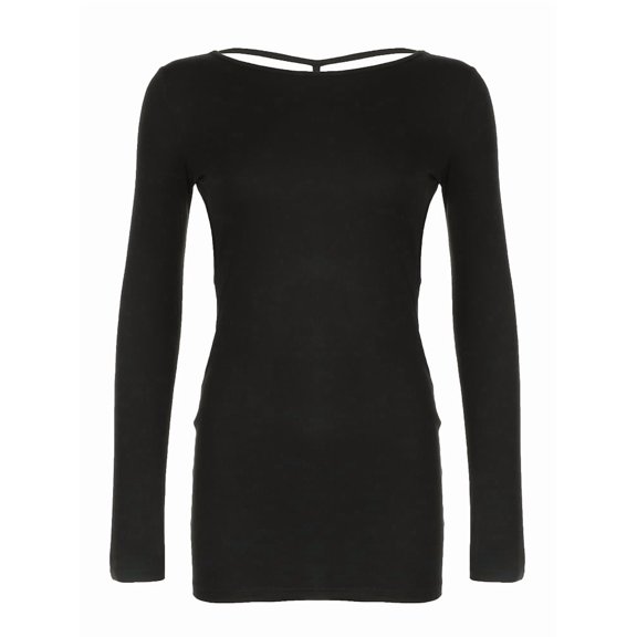 Backless Chic Fashion Skinny Sexy Long Sleeve Short Dress Women Rave Baddie Clubwear Black Solid Party Dresses