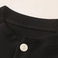 thumbnail image 6 of TOWED22 Boys Long Sleeve Henley Shirts Casual Crewneck Tees with Buttons Soft Shirts for Boys,Black,6-12 M, 6 of 7