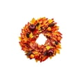 thumbnail image 2 of 24 Inch Fall Artificial Wreath, Plastic Maple Leaf Pumpkin Pinecone Wreath for Front Door Wall Window Thanksgiving Harvest Season Home Decor, 2 of 6