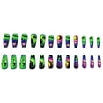 thumbnail image 5 of Coffin Halloween Press on Nails Short 24Pcs, Witch Pumpkin Bat Neon Green Purple Gradient Spooky Fake Nails Set, Reusable False Nails for Party Fall Daily Wear Women Girls, 5 of 7