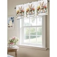 thumbnail image 6 of Bunny Easter Curtain Valances for Windows, Eggs Spring Blooms Botanicals Kitchen Valance Window Treatment, Light Filtering Block Curtains for Bathroom/Bedroom/Living Room 60'' x 18'', 6 of 9