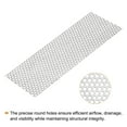 thumbnail image 3 of Uxcell 11.8"x4" 304 Stainless Steel Perforated Sheet, 0.2" Hole Metal Mesh Plate Screen Decorative Ventilation Meshes, 3 of 5