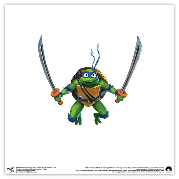 Gallery Pops Nickelodeon Teenage Mutant Ninja Turtles: Mutant Mayhem - Leo Wall Art, Unframed Version, 12" x 12"