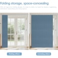 thumbnail image 4 of 100% Blackout Doorway Curtains Accordion Doors for Doorway Curtains Applicable Patio Door Curtain Sliding Door Curtains Sliding Door Blinds Closet Curtains(Blue 98" W x 84" L) 1 Panel, 4 of 18