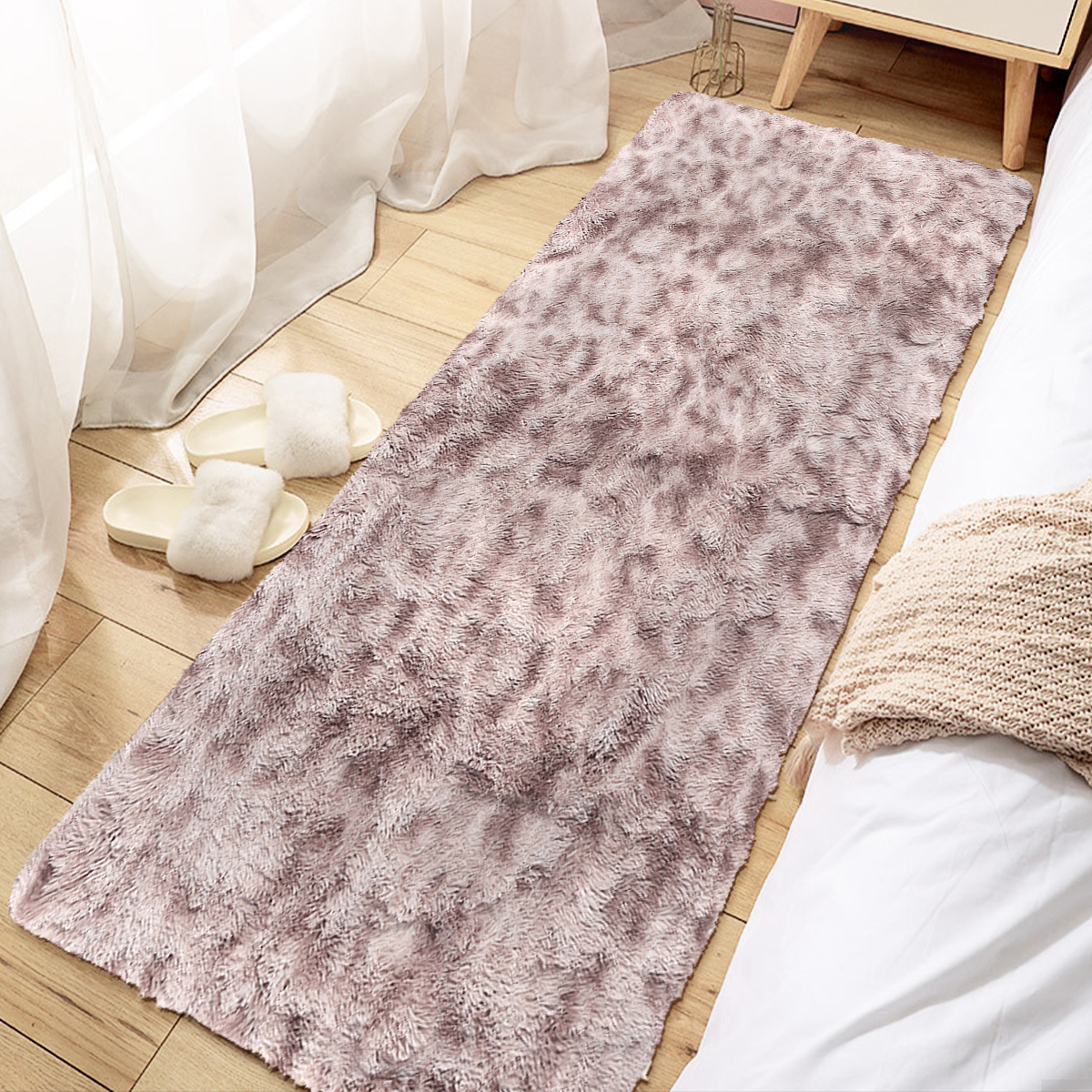 Buy Novashion Modern Fluffy Runner Rugs, 2.7ft x 8ft Super Soft Shaggy