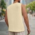 thumbnail image 6 of Mens Big and Tall Tank Tops, Sleeveless Shirts for Men Lightweight Casual Cotton Linen Solid Color Crewneck Workout Dressy Blouses, 6 of 6