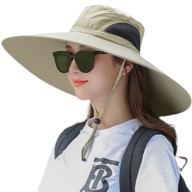 Sombrero Visera para el sol para hombre Sombrero de pescador Sombrero grande Protector solar UV Sombrero de pescador Sombrero para el sol de verano