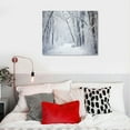 thumbnail image 5 of COMIO  Winter Snow Tree Backdrop Jungle Snowstorm White Wood Snowflake Wall Art Hanging Large Tapestry Polyester for Men Women Bedroom, 5 of 5
