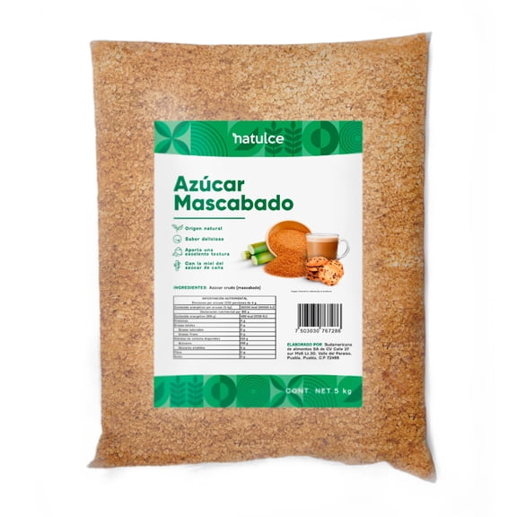 Azúcar Mascabado 5 kg Natulce Con Miel De Caña 100% Natural