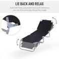thumbnail image 4 of Outsunny Folding Outdoor Lounge Chair with Breathable Mesh Fabric for Patio, 4 of 10