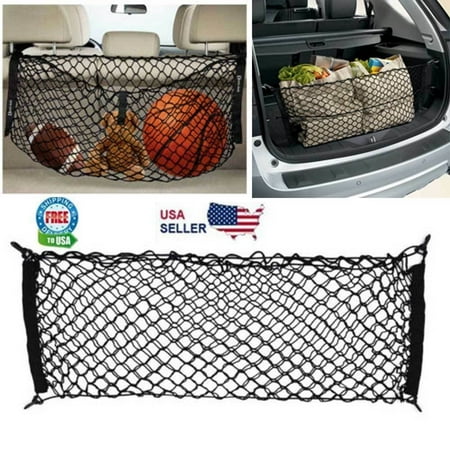 Trunk CARGO NET Car Nylon Elastic Mesh Organizer Truck SUV Universal 4 Hook Rear