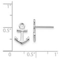 thumbnail image 4 of Diamond2Deal 14K White Gold Anchor Post Earrings for Women (L- 0.48 in), 4 of 4