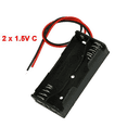 thumbnail image 3 of 4X Black Plastic Battery Case Holder Wire 2 x 1.5V AAA, 3 of 3