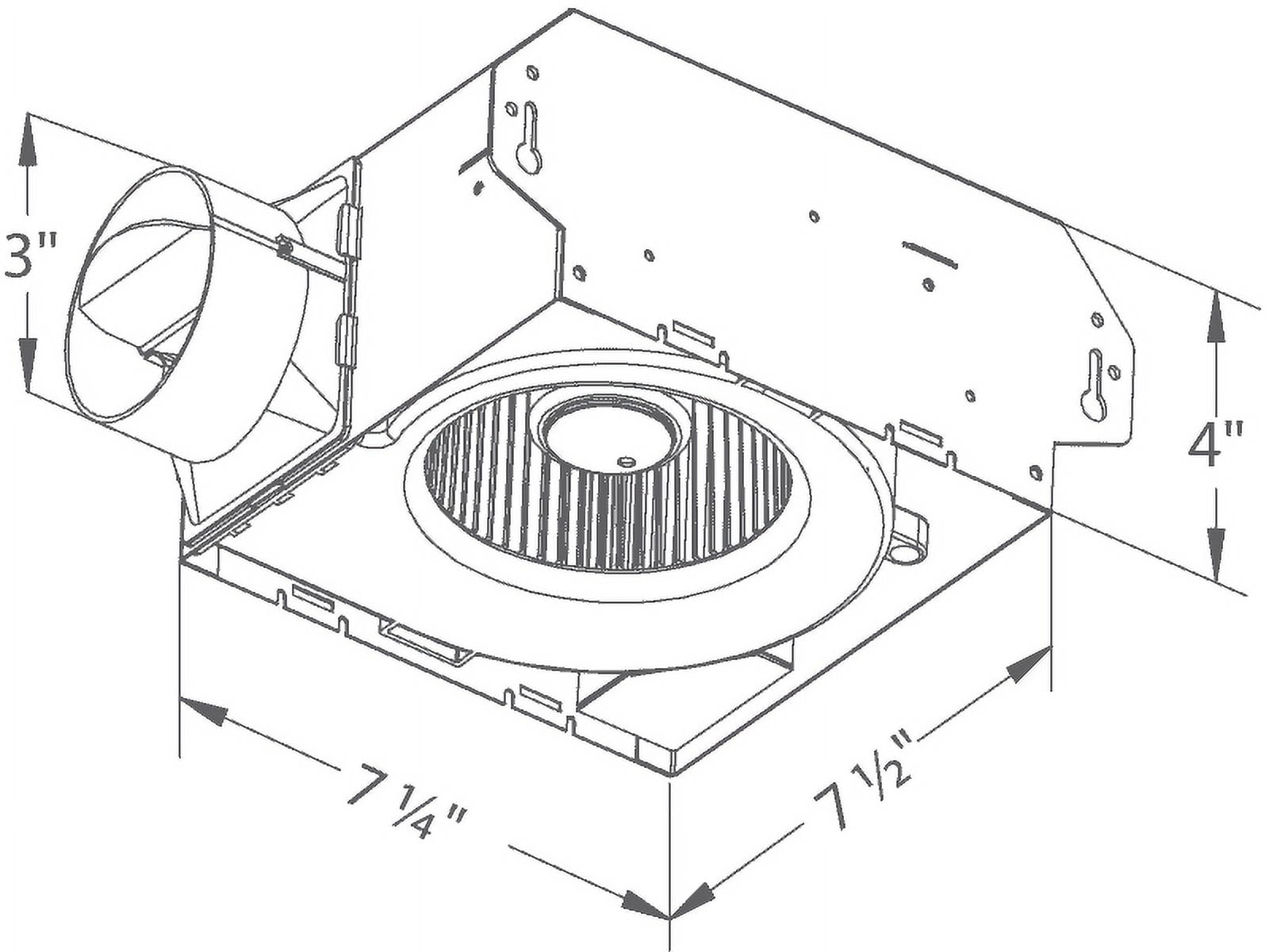 Delta BreezSlim 50 CFM Slim Bathroom Exhaust Ventilation Fan