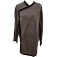 thumbnail image 2 of Anne Klein Womens Drapey Cardigan Sweater, Grey, X-Small, 2 of 4