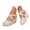 Beige, variant on Womens Espadrilles Wedge Sandals Platform Knit Closed Toe Ankle Strap Lace up Summer Shoes for Casual Beach Dressy Walking Beige,9