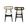 thumbnail image 2 of Baxton Studio Tarana Mid-Century Modern Cream Fabric and Black Finished Wood 2-Piece Dining Chair Set, 2 of 7