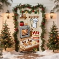 thumbnail image 4 of Kumdkd 3D Embroidery Christmas Door Cover - 35x72in Polyester Holiday Curtain for Doors/Walls (Sturdy, Easy Install, Reusable Party Decoration with Festive Patterns), 4 of 6