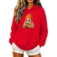 thumbnail image 3 of NSLGXD Funny Ghost Graphic Womens Drawstring Hoodies Cute Halloween Oversized Loose Hooded Sweatshirt Long Sleeve Casual Baggy Tops with Pocket S-XL, 3 of 6