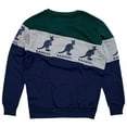 thumbnail image 2 of Kangol Men's Colorblock Fleece Pullover Crewneck Sweatshirt (XX-Large, Forest Green/Navy), 2 of 3