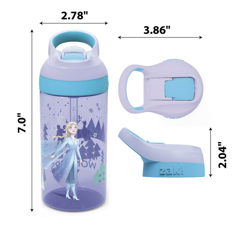 Zak Designs 16oz Baby Shark Kids Durable Plastic Water Bottle with Straw  and Built in Carrying Loop, Leak-Proof, Underwater Friends 