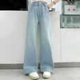 thumbnail image 2 of KEXE Girls Jeans Size 14-16 Cute Clothes For Girls Girls Jeans Baggy Pants Wide Leg/Flare/Skinny Denim Ripped Teen Clothes Tween Outfits Casual Kids 14-15 Years Blue, 2 of 9