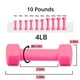 thumbnail image 2 of Mancuernas de peso de 10 colores compatibles con el juego de 2 mancuernas de neopreno, 1 a 15 libras, antideslizante, antivuelco, forma hexagonal, color rosa, 2 of 7