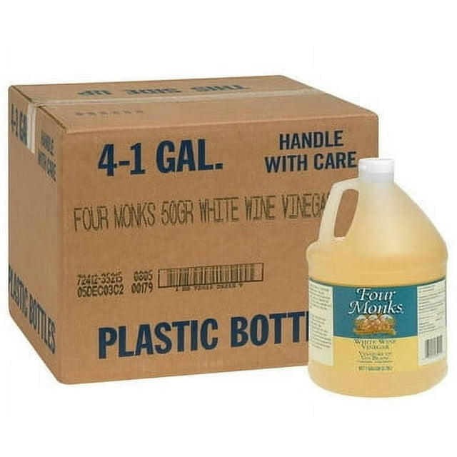 Four Monks Vinaigre de Vin Blanc 3,78 L/1 Gallon (4/caisse)