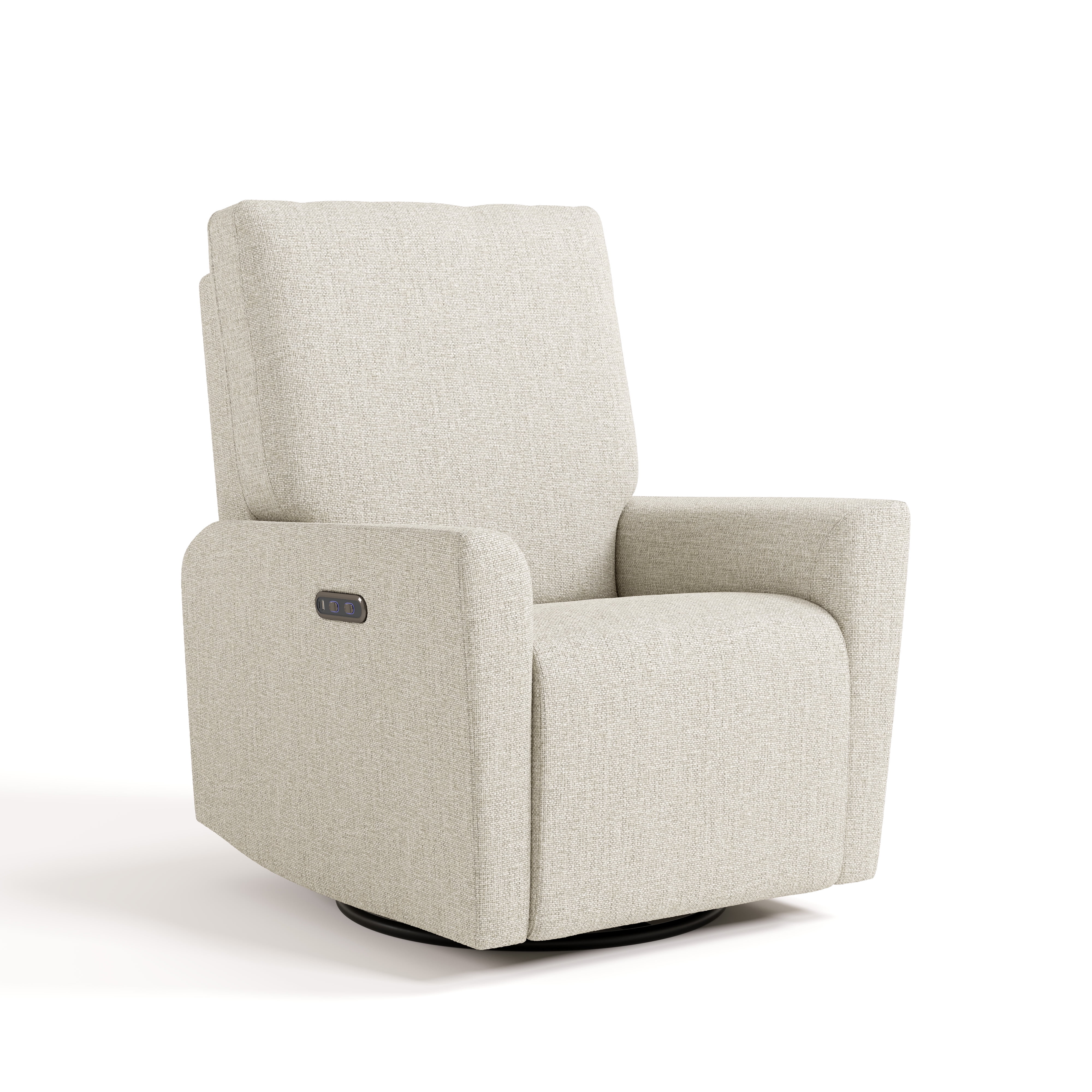 Art of Nursery by Storkcraft Santorini Deluxe Power Recliner Swivel Glider, Dune Basketweave