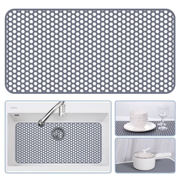 Bestjing Protectores de silicona para fregadero de cocina, 28,3 x 15,7 pulgadas, accesorio protector de cocina, alfombrilla antideslizante resistente al calor para la parte inferior de la granja, porc