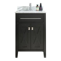 Wimbledon - 24 - Espresso Cabinet White Carrera Counter