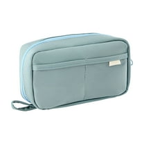 Hiroekza Extra Large Oxford Cloth Pencil Case Pencil Pouch - Large Capacity Zipper Organizer for College, Office & Travel Blue