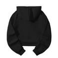 thumbnail image 5 of Duoif Women's Hoodies, Lapel Collar Oversized Short Sweatshirt - Women's Loose Fit Womens Sweatshirt Black L, 5 of 5