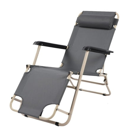 Ylshrf Round Tube Dual Purpose Folding Chair Dark Grey Reclining