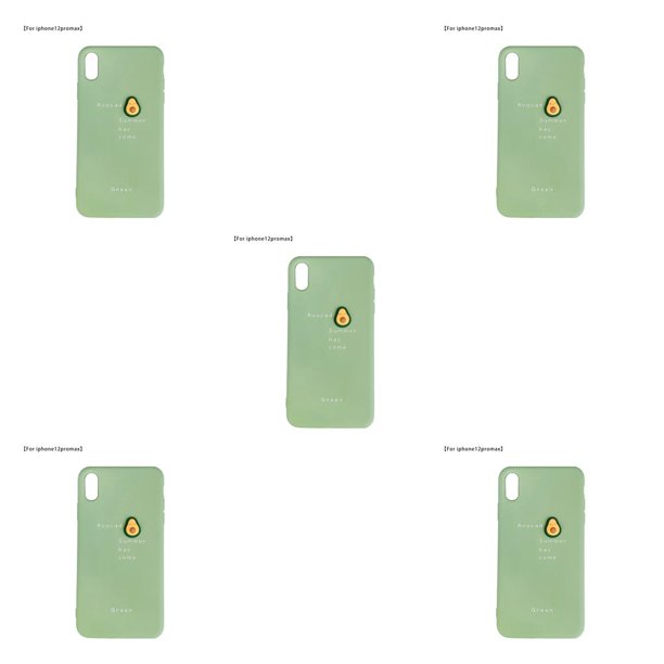 Seitruly 3D Fruit Mobile Phone Case TPU Cubierta de protección a prueba de golpes, Reemplazo para 12 Pro Max, Aguacate palta 12 promax 5piezas