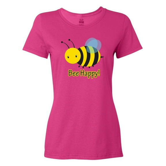 Inktastic Bee Happy Women's T-Shirt